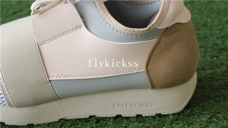 Balenciaga Race Runner Trainers Cream